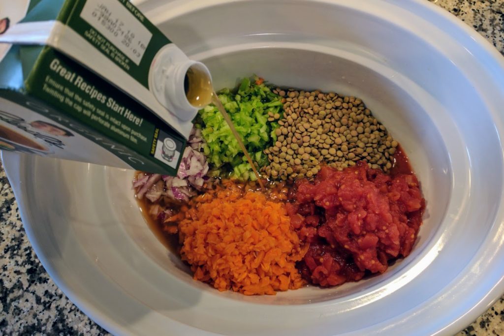 Crock Pot French Lentil Soup | thegreengiraffeeats.com