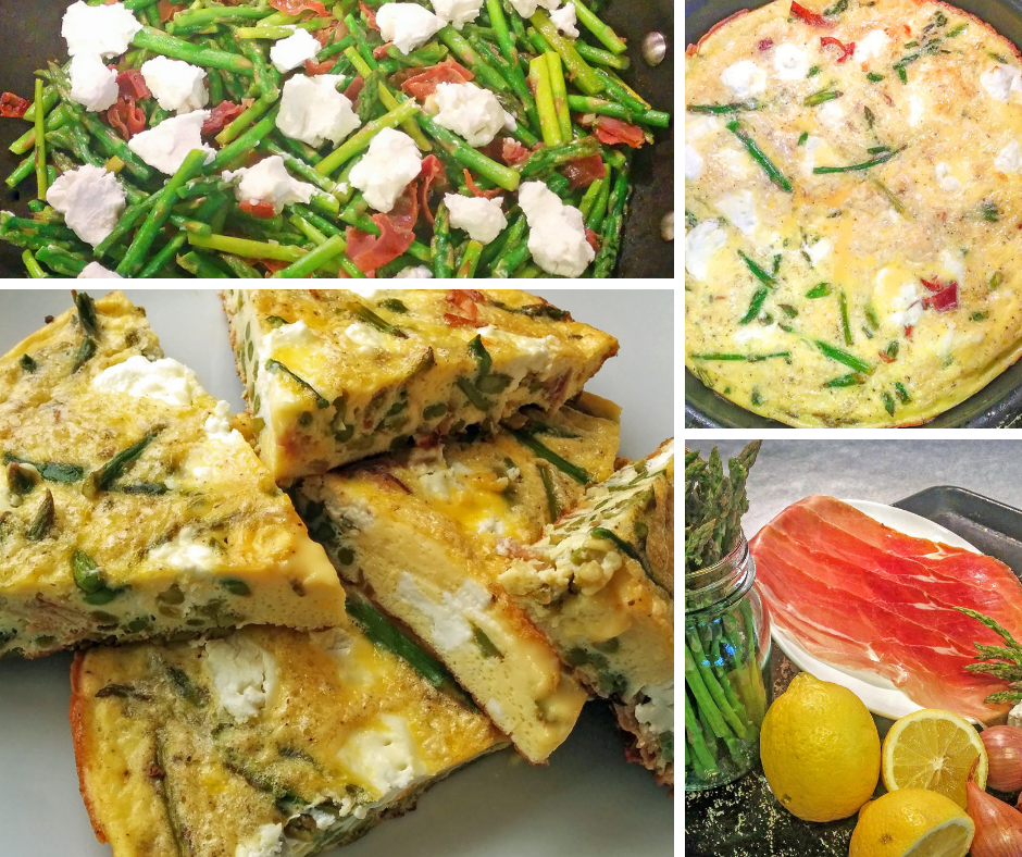 Asparagus, Prosciutto & Goat Cheese Frittata The Green Giraffe Eats