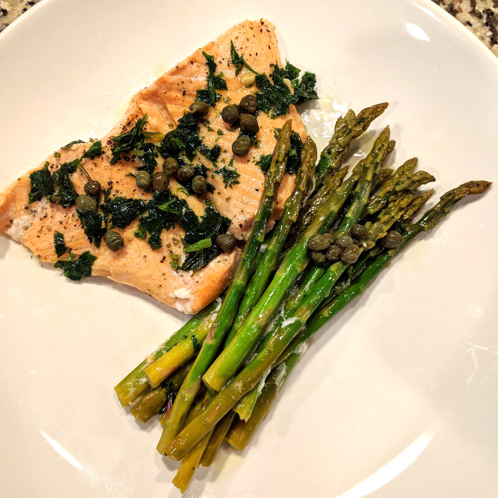 Lemon Parsley Salmon for One The Green Giraffe Eats