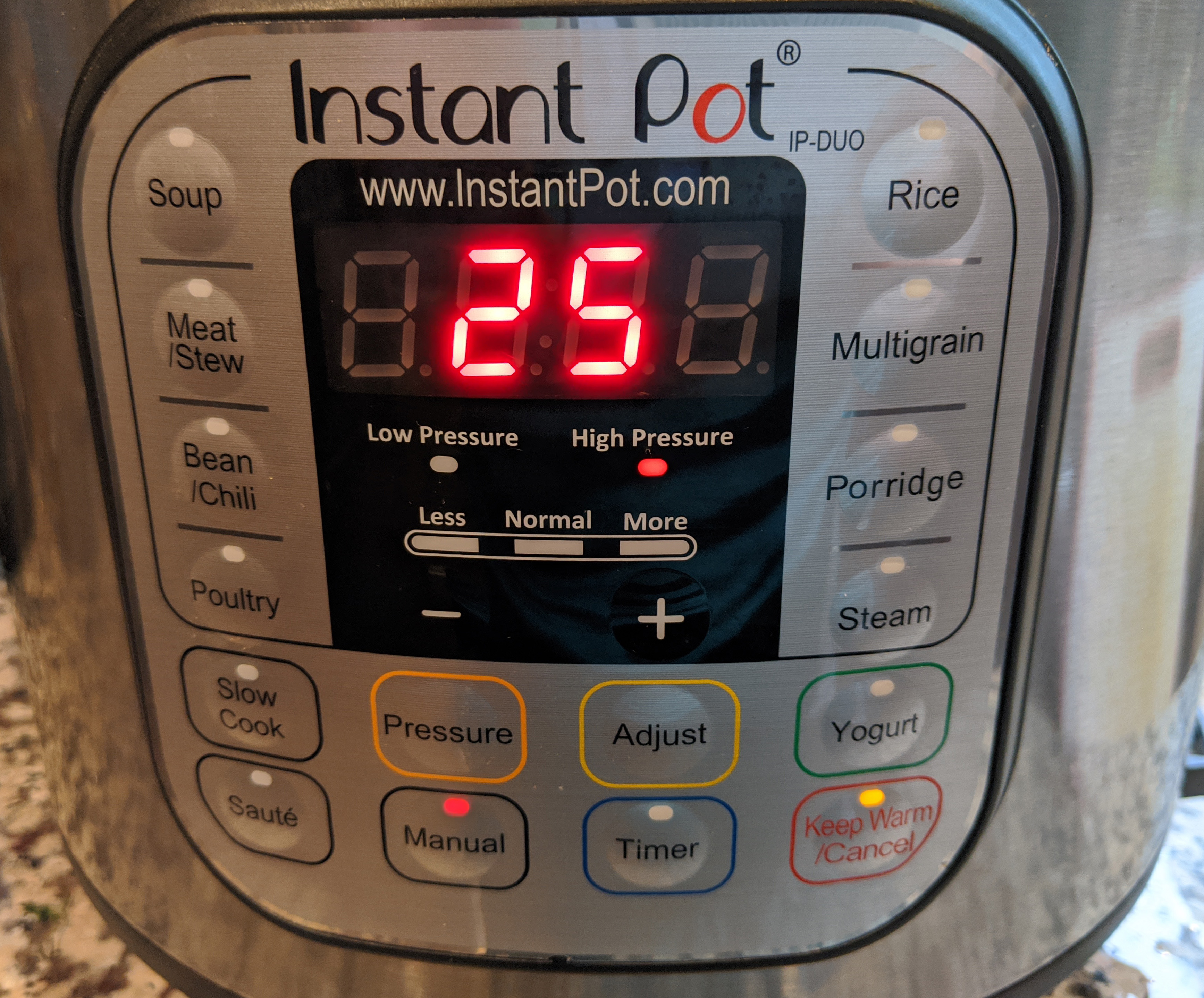 Instant pot timer