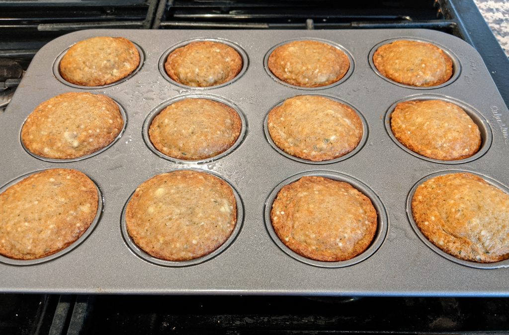 muffin tin with 12 muffins