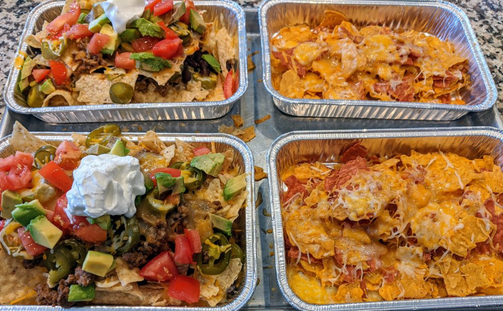 4 small personal nachos