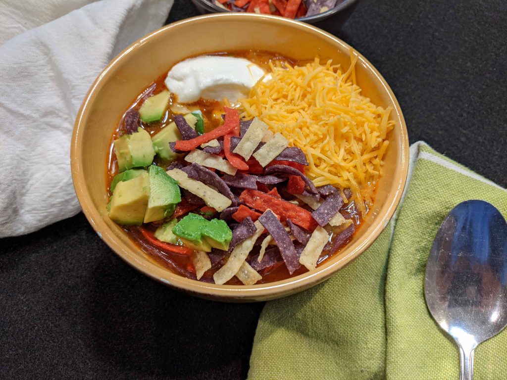 bowl of chicken tortilla soup